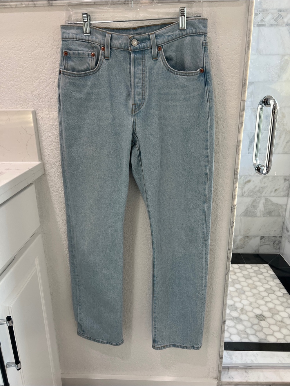 Levi's 501 Light Blue Straight Jeans